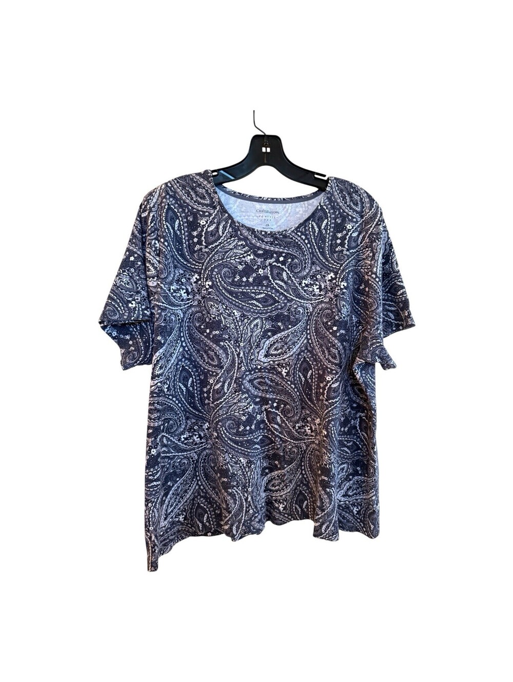 Croft & Barrow Gray paisley T-shirt Sz. 2X